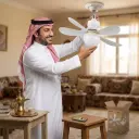 مروحة سقف مع إضاءة بريموت كنترول